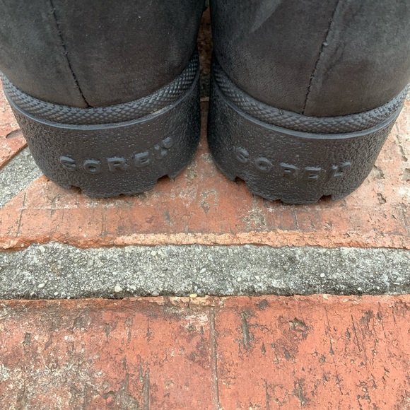 Vintage Sorel Black Leather Shearling Lace Up Boots CANADA MADE IN CANADA - Picture 9 of 11